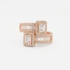 1 Karat Adjustable Geometric Statement Ring