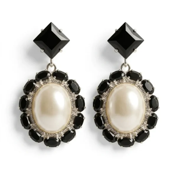 Indian Polish Pearl Drop Earrings