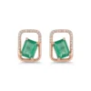 Mint Green Square Stud Earrings