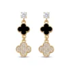 Triple Clover Drop Earrings