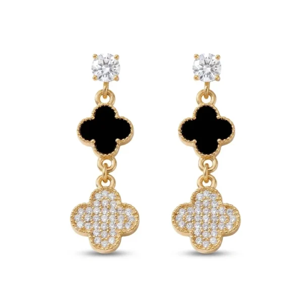 Triple Clover Drop Earrings
