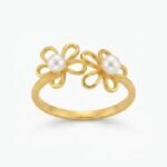 thumb Flower Pearl Wrap Ring