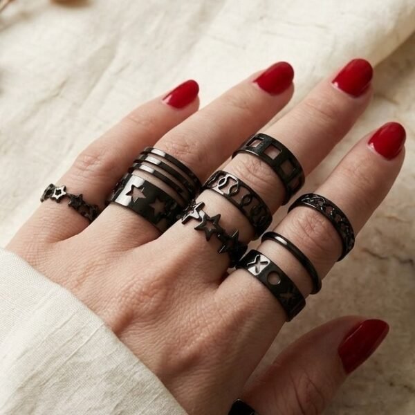Trendy Mixed 10 Ring Set
