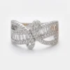 1 Karat Adjustable  Sparkle Crossover Ring