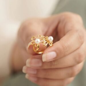 Flower Pearl Wrap Ring