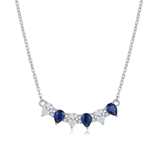 Alternating Heart Crystal Necklace