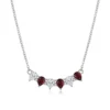 Alternating Heart Crystal Necklace