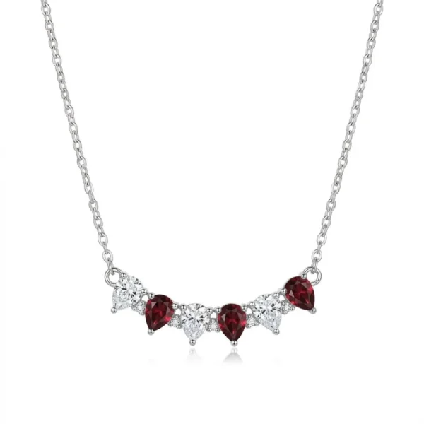 Alternating Heart Crystal Necklace