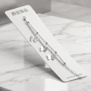 Butterfly & Pearl Hand Chain Bracelet