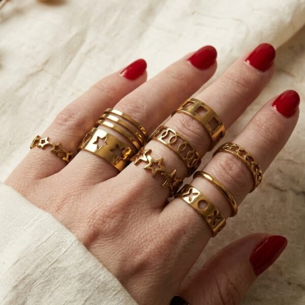 Trendy Mixed 10 Ring Set