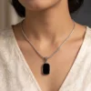 Minimalist Rectangle Pendant Necklace