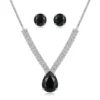 Elegant Teardrop Crystal Necklace Set