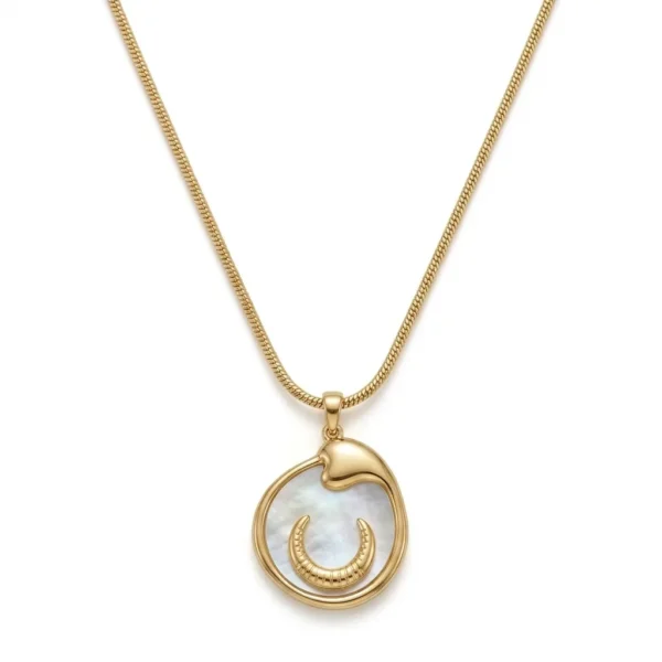 Crescent Moon Pendant Necklace