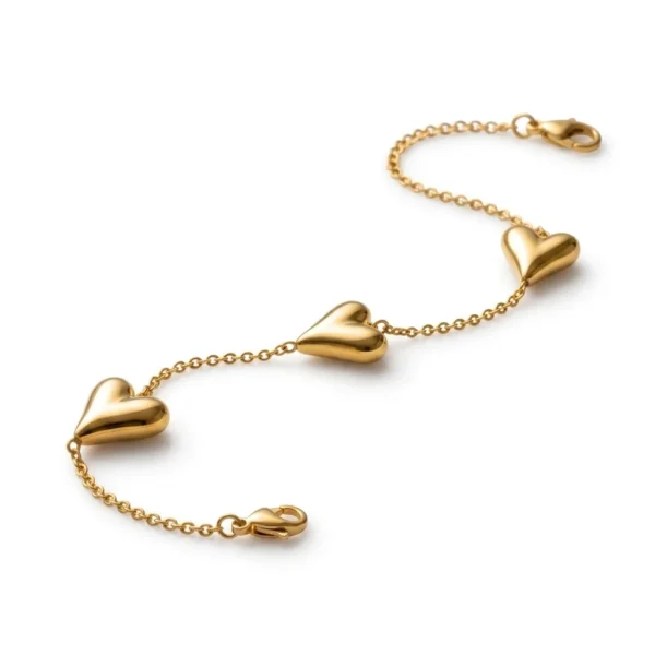 Dainty Heart Charm Bracelet