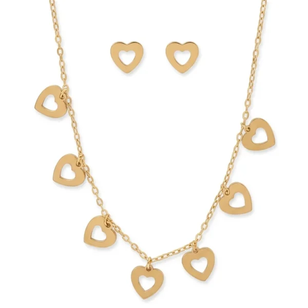 Heart Necklace & Earrings