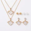 Winged Clover Jewelry Set