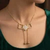 Crystal Bow Pendant Necklace