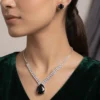 Elegant Teardrop Crystal Necklace Set