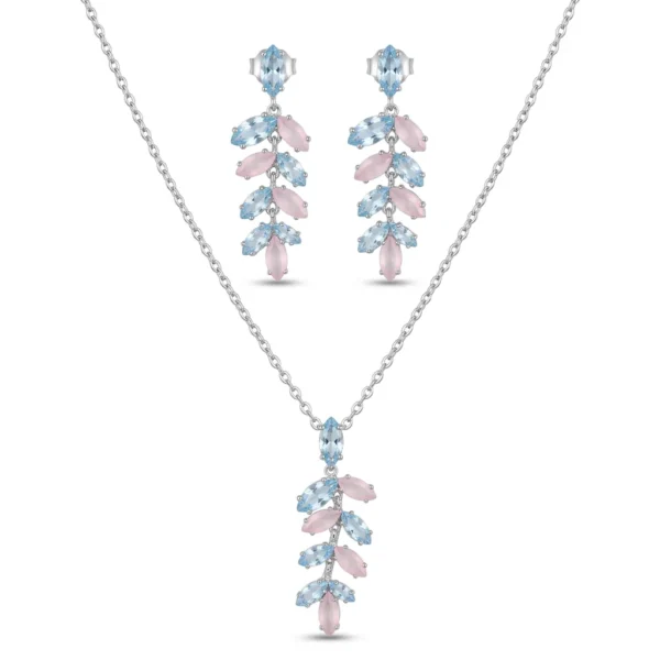 Elegant Leaf Motif Jewelry Set