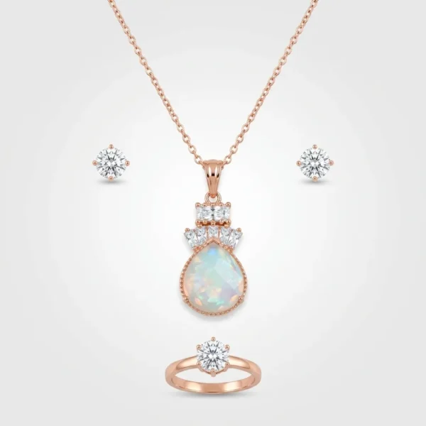Opal & Crystal Jewelry Set