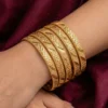 Traditional 1 Karat Gold Bangle Set (4 Pieces)