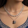 Crystal Swan Multi-Layer Necklace